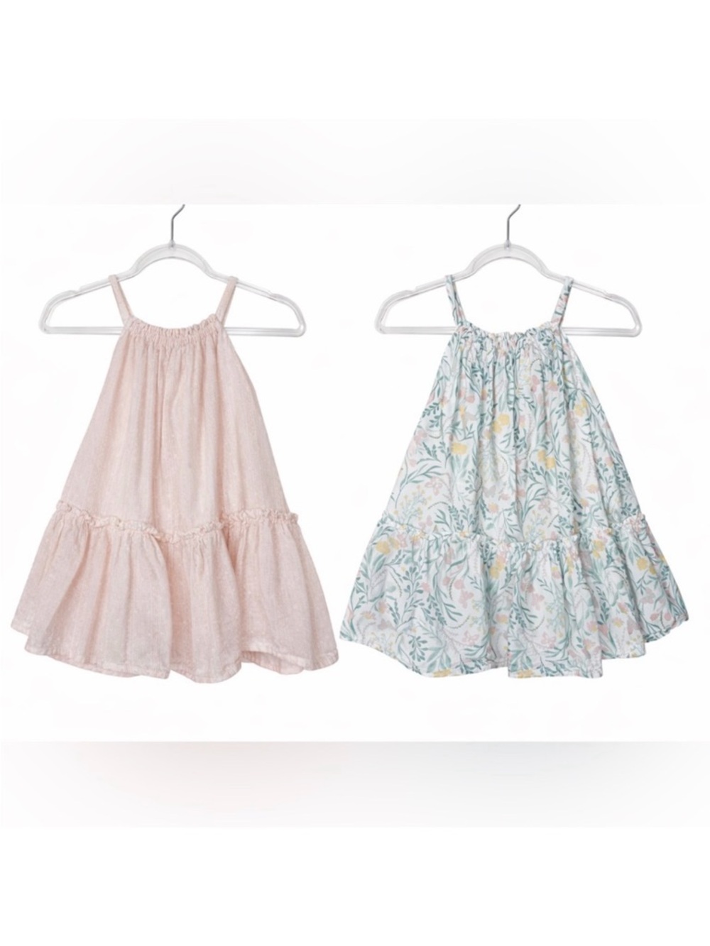 Rachel Zoe Girls Toddler Size 2T Dress Bundle Pink Swiss Dot Floral Cotton